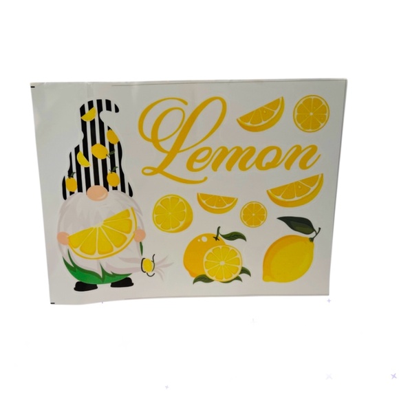 Gnome & Lemon Wall Decals  Peel and Stick Stickers - Picture 5 of 8